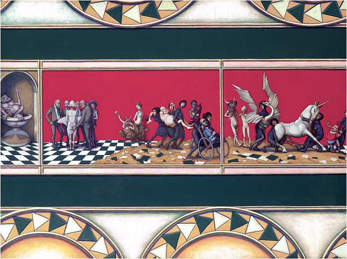 At Least They Could Behave As If They Were Civilised - painting by Jack Coulthard