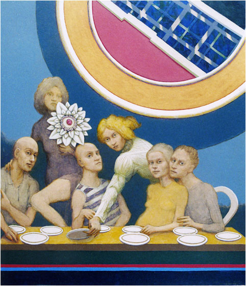 Sharing - painting by Jack Coulthard