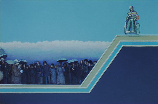 Tom's Funeral (The Rainbow) - painting by Jack Coulthard